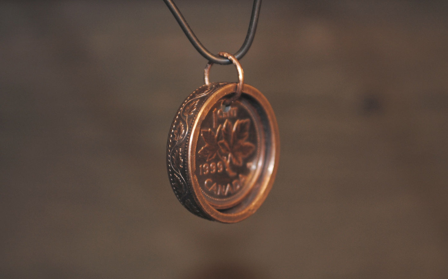 Canadian penny pendant