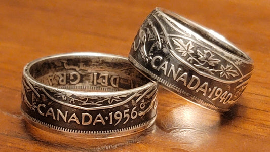 Canadian50 cent coin ring - 1937 to 1958
