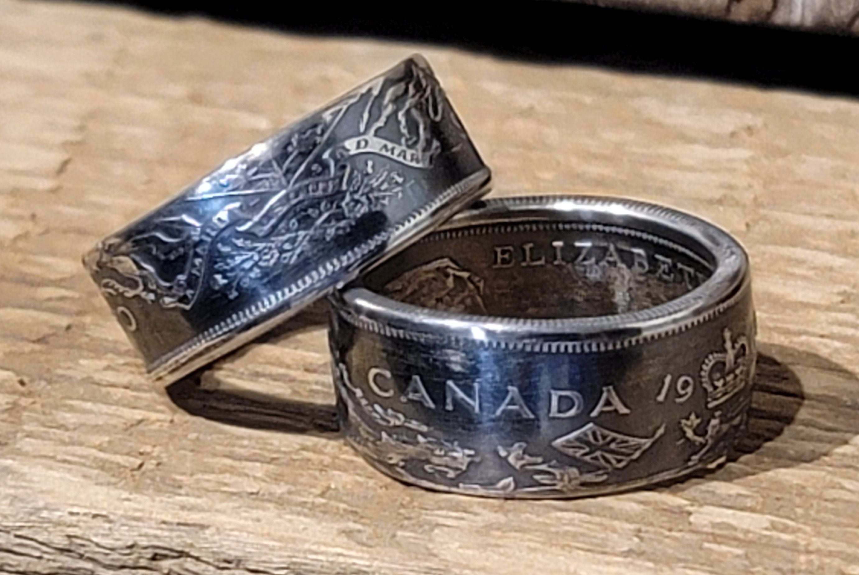 Canada 50 cent rings