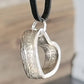 Silver coin heart pendant