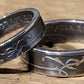 Pair of Newfoundland coin rings displaying the details of the coin.