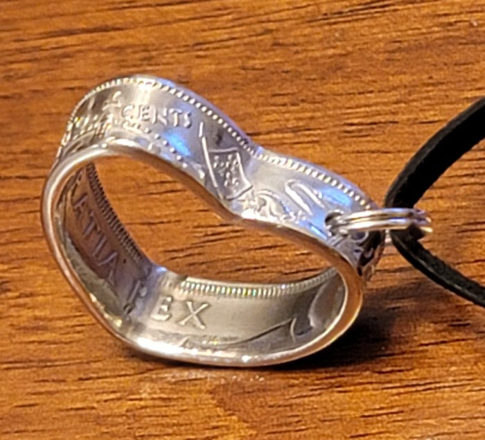 50 cent heart pendant