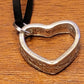 Canadian 50 cent coin silver heart pendant